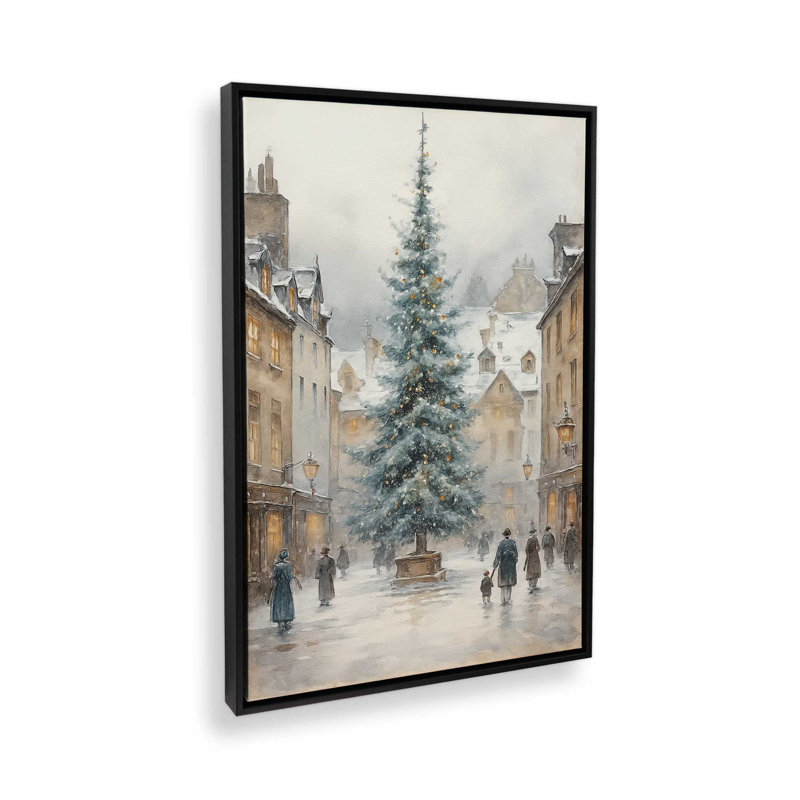 «Christmas Eve Glow», reproduction d'art sur toile, H 18,75 po x l 12,75 po, Noir satiné