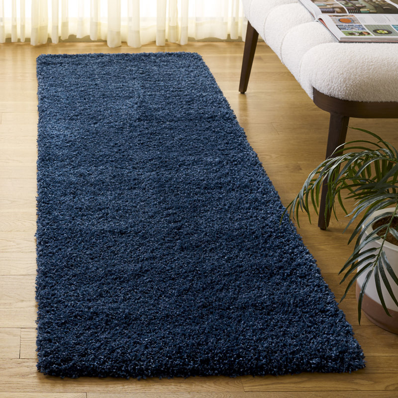 Tapis de couleur unie à poils longs Rizco Performance, Tapis de couloir 2 pi 3 po x 8 pi