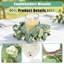 Paquet de 6 anneaux de bougie DEL avec couronnes d'eucalyptus artificiels - bougeoirs à pilier de 4 pouces