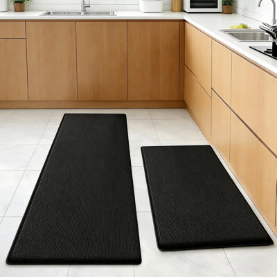Tapis de cuisine, tapis de cuisine 2 pièces, tapis de cuisine rembourrés anti-fatigue pour plancher, tapis d'évier antidérapant, ensemble de tapis de cuisine imperméables pour bureau de cuisine