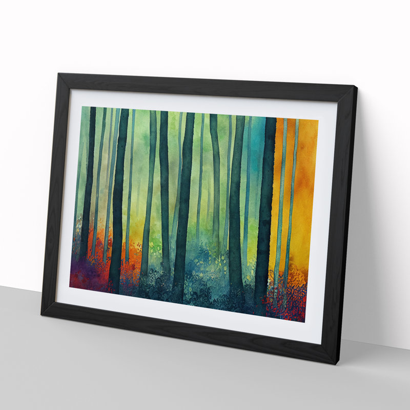 XH1022-9562X Vibrant Forest Vol.3 - Print, 46cm H x 64cm W, Black