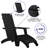 Balasi Indoor/Outdoor Modern 2-Slat Adirondack Style Chair and Footrest-1213503326