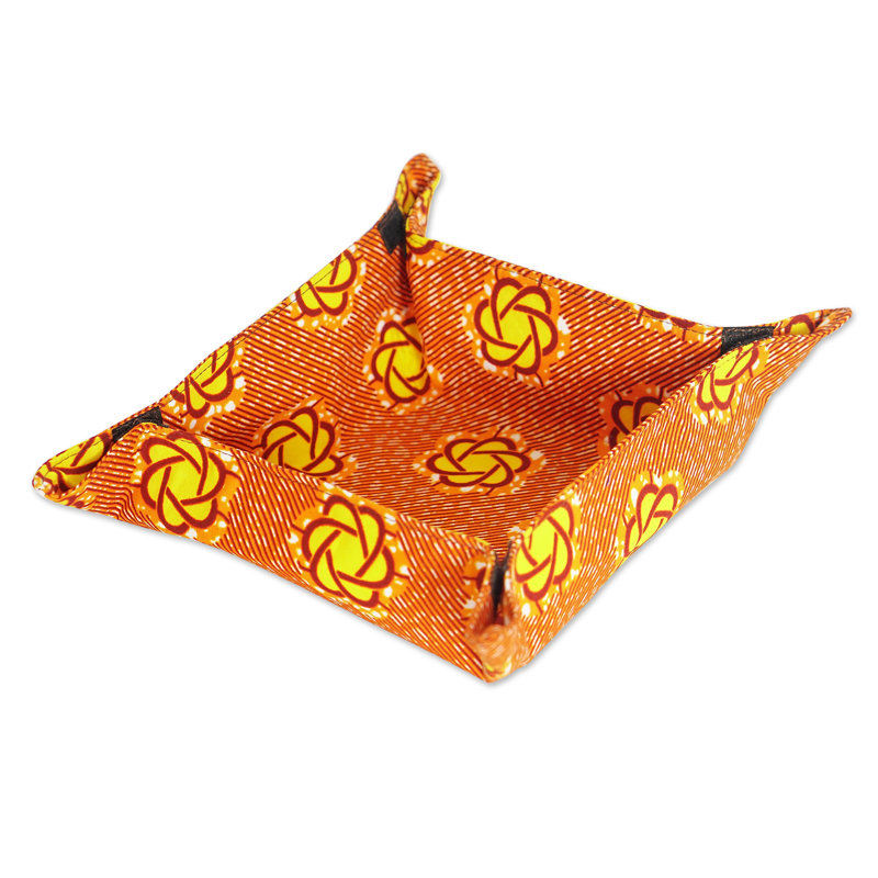  Handmade Marigold Mornings Cotton Basket Napkin