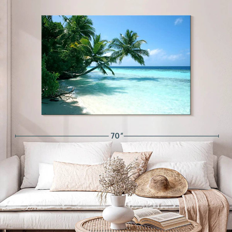 Gillard, plage tropicale des Caraïbes, H 34 po x l 51 po