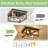 4-Light  Flush Mount Light With Iron & Wood