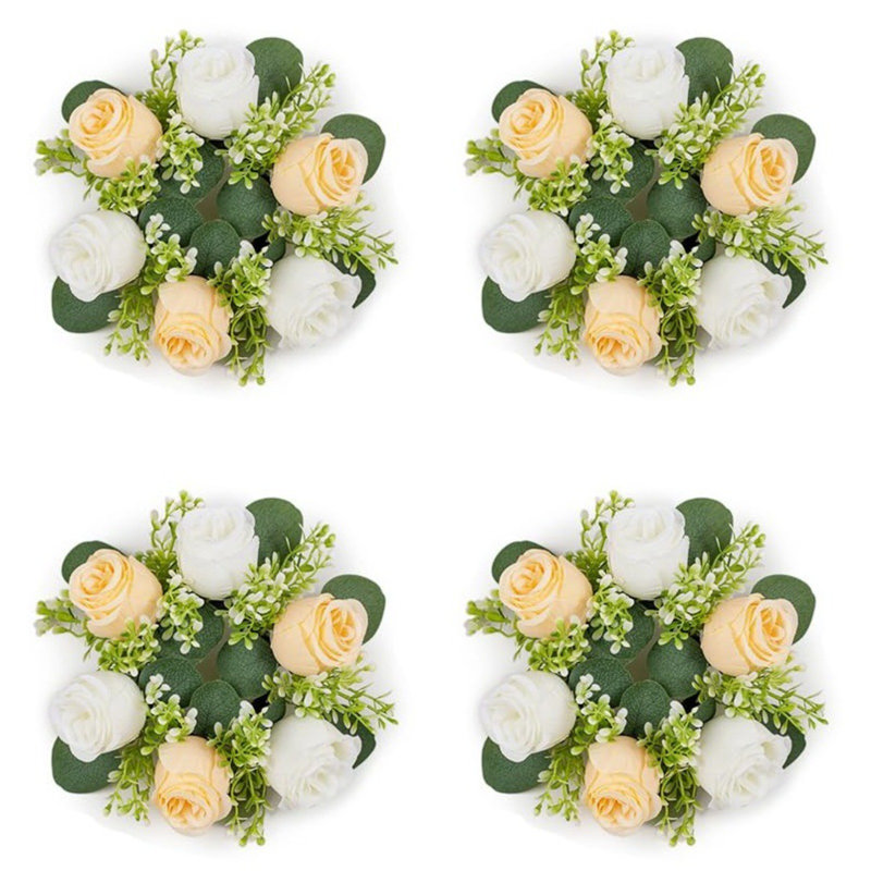 Bougie, anneaux, couronnes, fleurs artificielles, centres de mariage, Champagne