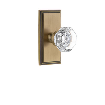 Grandeur Carré Plate Double Dummy with Chambord Crystal Door Knob