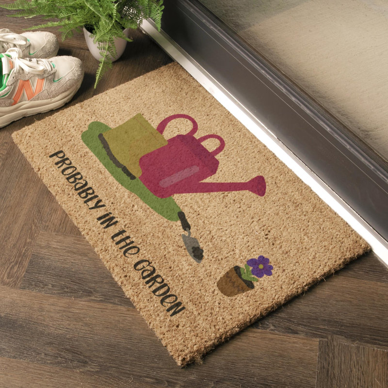 Lammers Non-Slip Floral Doormat, 40cm W x 60cm L