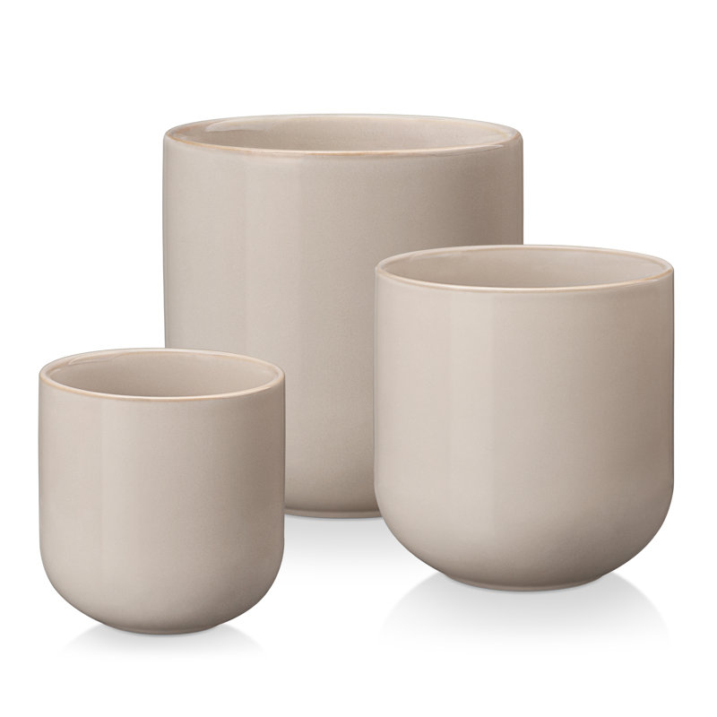 HDHPOT Ceramic Pot Planter, Grey