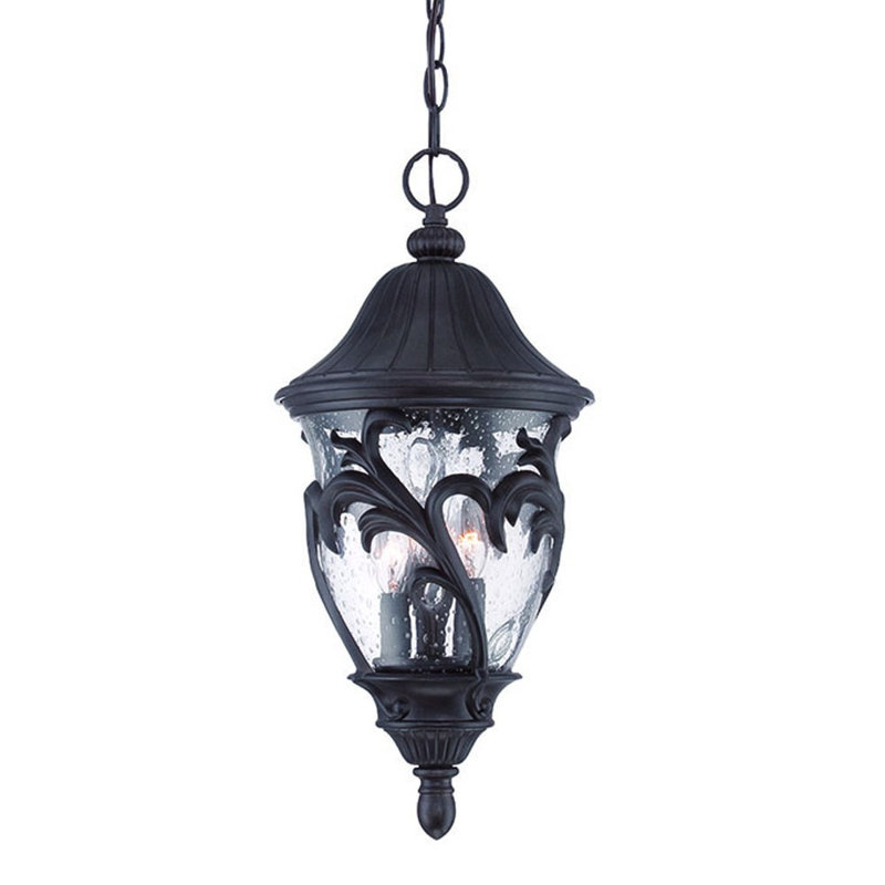 Luminaire suspendu noir mat à trois lumières