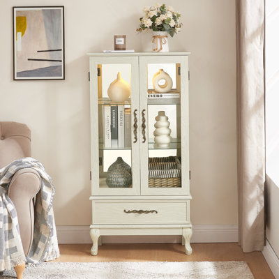 Armoire vitrée avec porte vitrée Curio