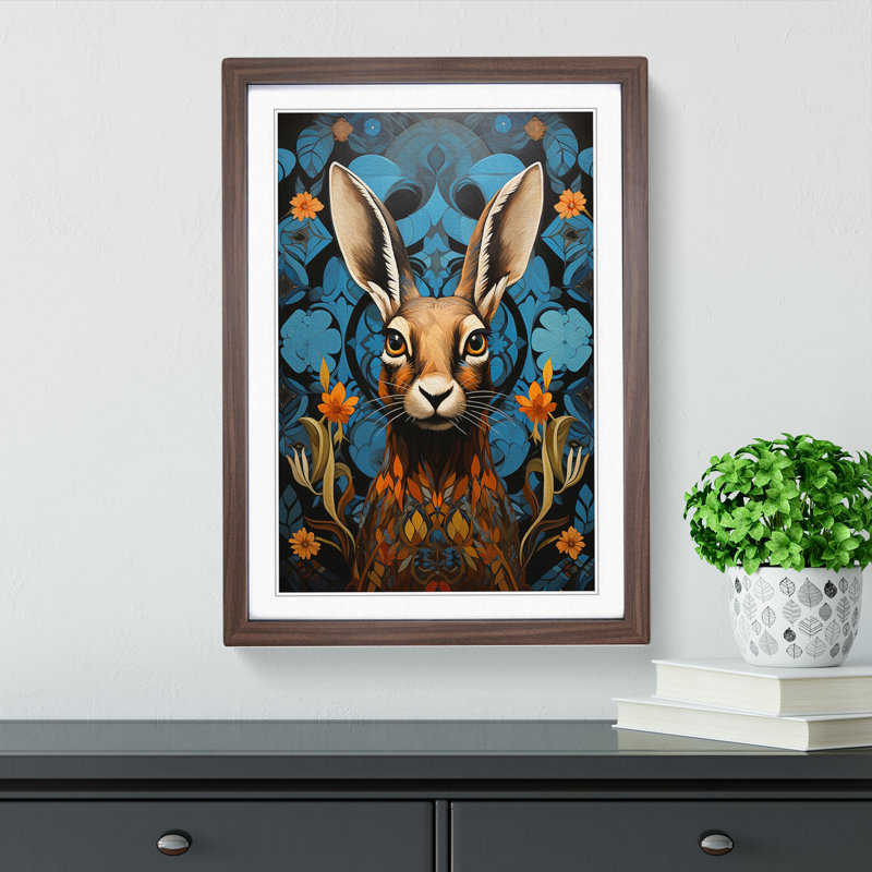 Hare Art Deco No.2 - Framed Print