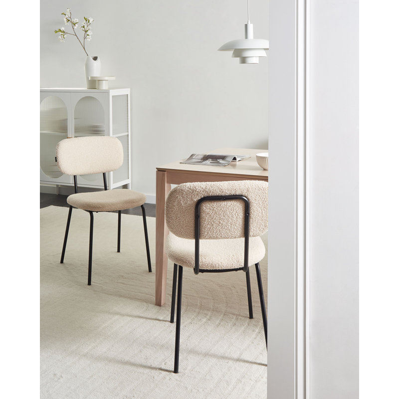 Set of 2 Chairs ADAIR Boucle, Beige