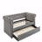 1Pc Modern Aesthetic Beautifully Button Tufted Nailhead Trim Design Daybed Built-In Pull-Out Trundle Bed Living Space Guest Room Bedroom Dove Gray-1272360670-1272360669