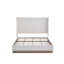 Lit à oreilles tapissier Hosford / lit plateforme tapissier à base de bois / tête de lit de 53,1 po de hauteur / minimaliste / rusticité / pas de sommier nécessaire / grand / blanc crème / pas de bruit-1051191816-1051191818