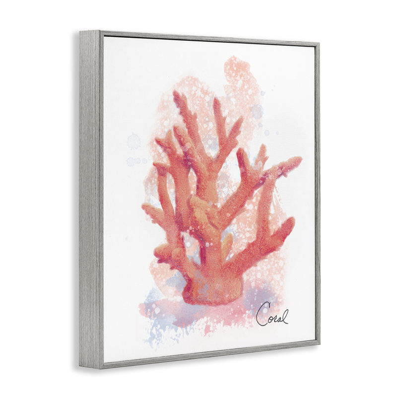 Giclée encadrée pêche, corail, par Matthew Piotrowicz, H 14 po x l 11 po, Estampe numérique Farmhouse