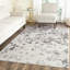 Tapis ivoire / gris / mauve à motif floral Makeba-20001679