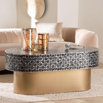 Table basse bali & pari Emery Capiz Shell