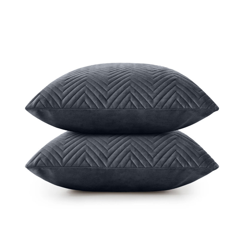 Chevron Square Cushion, Black