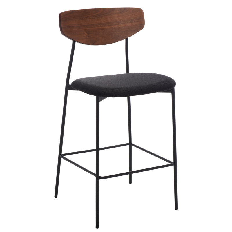 Tabouret de comptoir Ryker, Noyer / noir