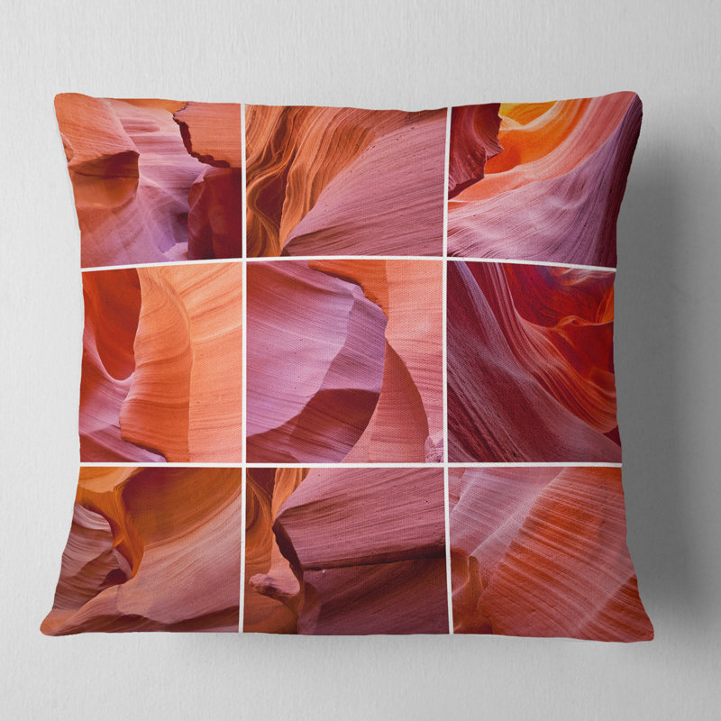 Coussin Antelope Canyon, Coussin décoratif, 16 po x 1 po