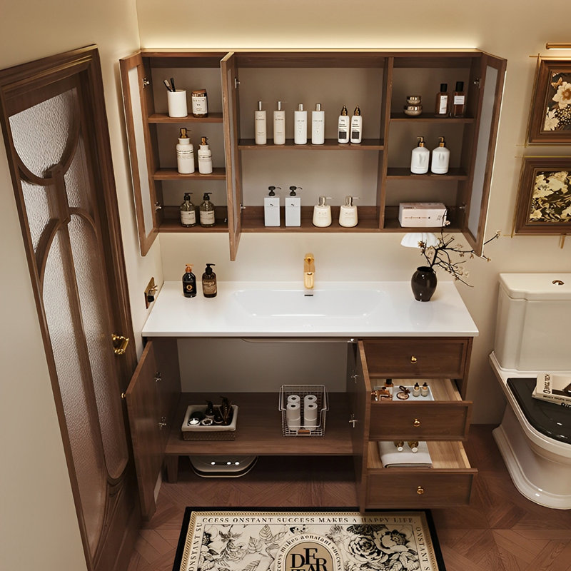 Middle ancient style rest room bathroom cabinet