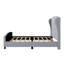 Lit tapissier en lin à tête de lit de 51 po de hauteur sans sommier tapissier-995043966-995043960