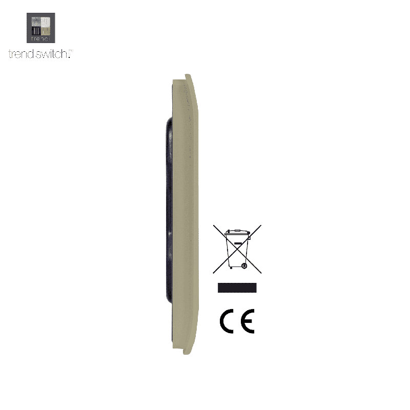 Trendi Switch Single Blanking Plate, Champagne Gold