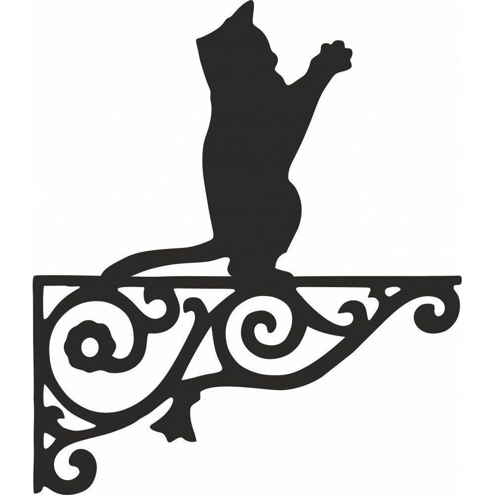 Cat Standing Ornamental Bracket