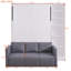 Lit escamotable double avec canapé et tablettes