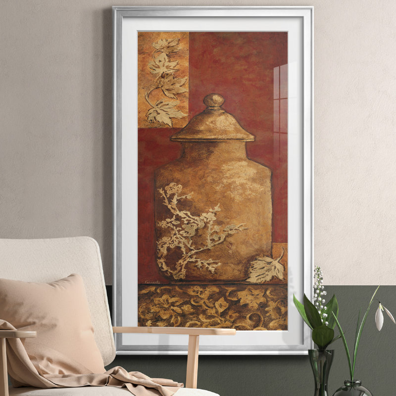 Asian Nuvo I - peinture encadrée, H 22,5 po x l 42,5 po x P 1,5 po, Argent