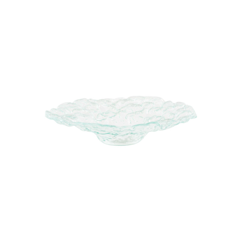 Bubble Glass Decorative Bowl, 3" H x 16" W x 16" D