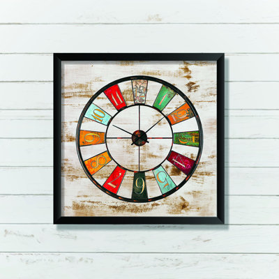 Elegant Decorative Wall Clock, 17.7 x 17.7 inches | 100% MDF with 100% Polystyrene Frame, Thickness: 0.8 inches | UV Printed Design, Perfect for Home Decor & Modern Interiors, Stylish & Functional Timepiece