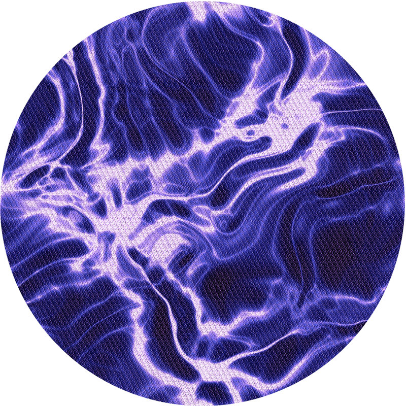 Abstract Indoor Rug, Round 5'