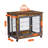 Stylish Pet Crate Side Table With Multiple Access Options And Mobility Feature