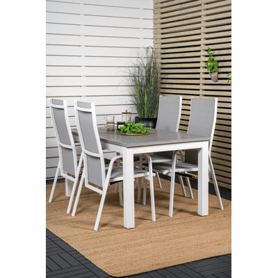 Jayesh 4 - Person Patio Dining Set Extendable Rectangular Table