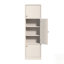Grand garde-manger étroit et étroit avec tablettes réglables, portes et ensemble anti-basculement pour petits espaces, bois de qualité E1-144798170