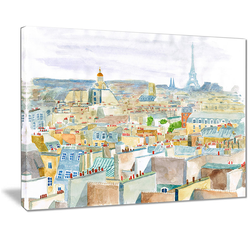 City of Paris - Impression sur toile tendue, H 20 po x l 20 po x P 1 po