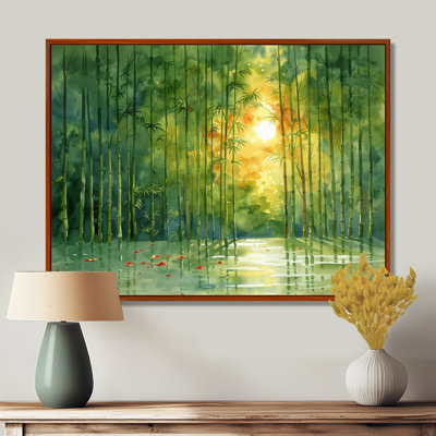 Bamboo In Amazon Rainforest At Sunset I - Bamboo Wall Art Print