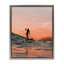«Woman Surfing at Sunset», art mural encadré par Amelia Noyes-792230825-805136749