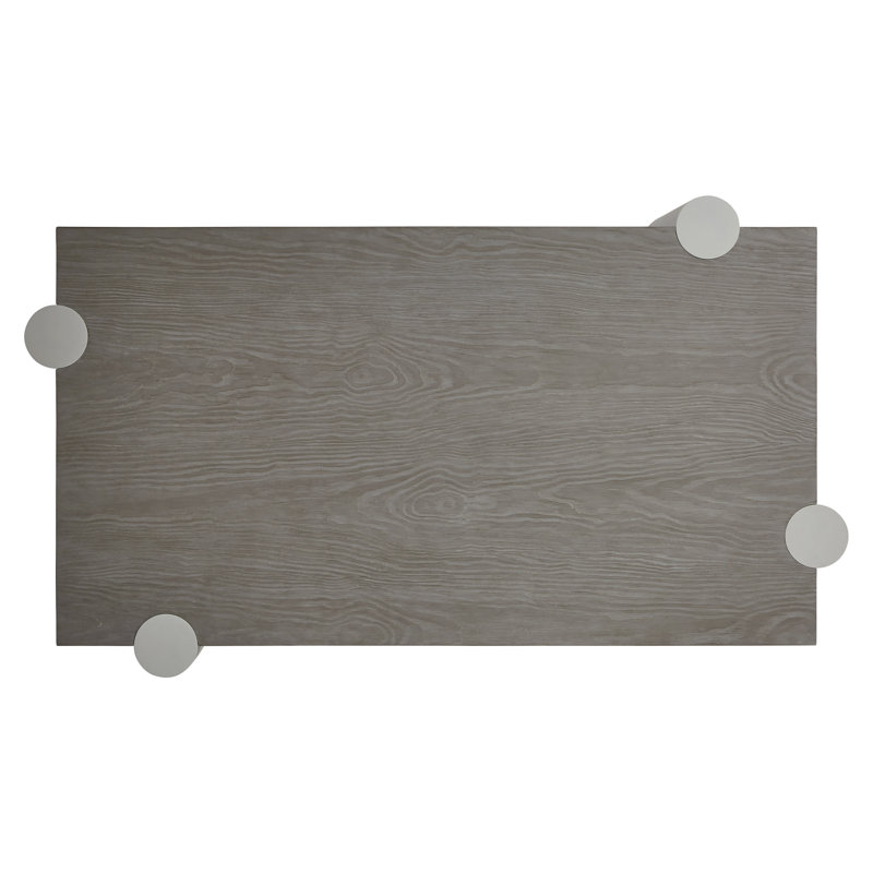 Contemporary Beige Pine Wood Geometric Coffee Table
