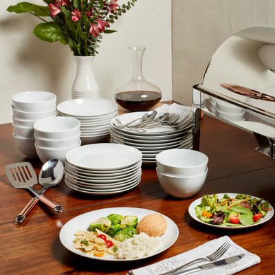 Eugen Porcelain China Dinnerware Set 40 Piece - Service for 10