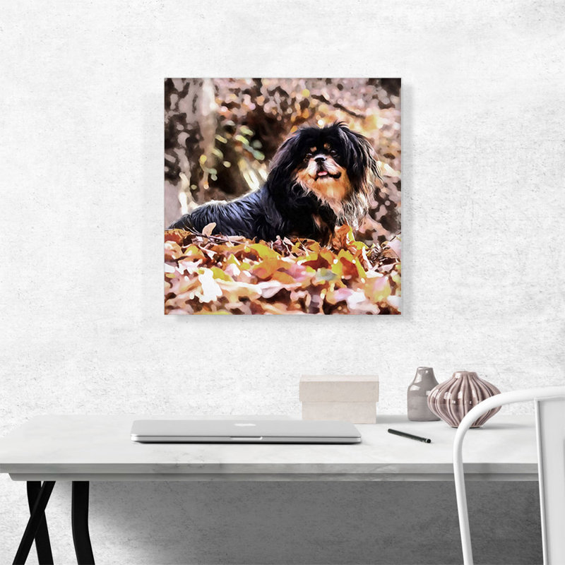 Tibetan Spaniel Dog Breed - reproduction de photo sur toile tendue, H 18 po x l 18 po x 1,5 po