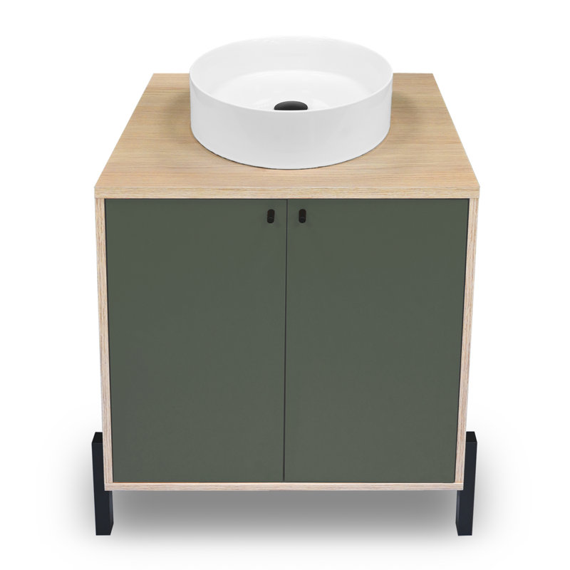 Azelle Bathroom Vanity with Basin, Green