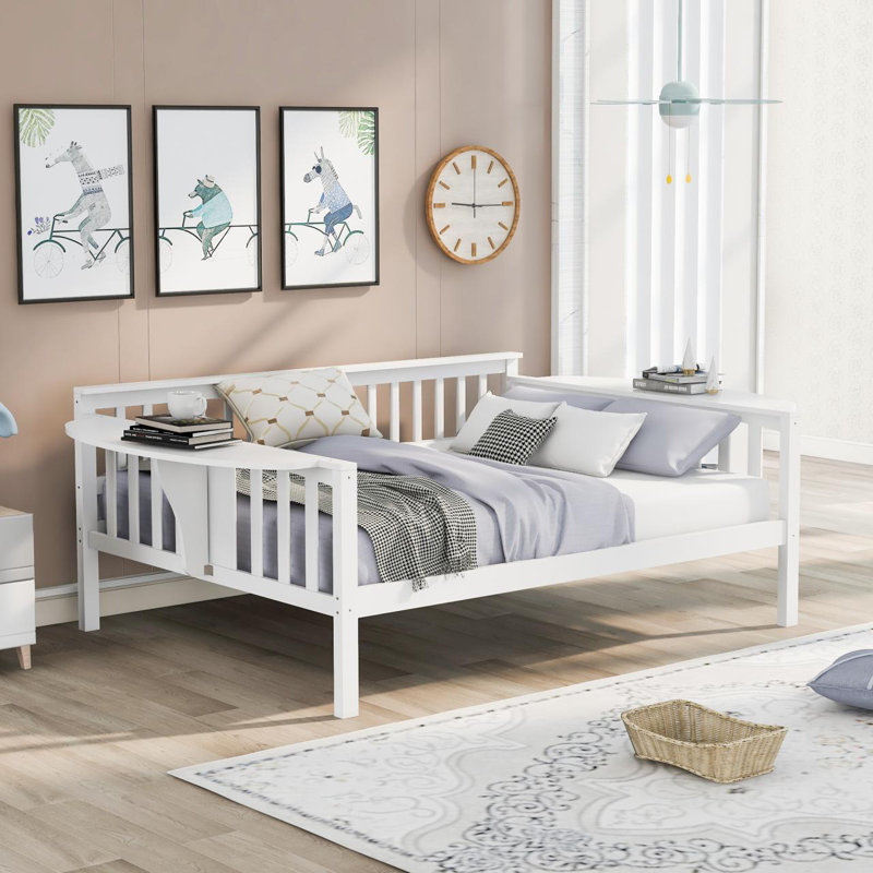 Lit de jour pleine grandeur, Full, Blanc
