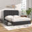 Huntsville 4-Drawer Velvet Upholstered Platform Bed-245840174-232083504