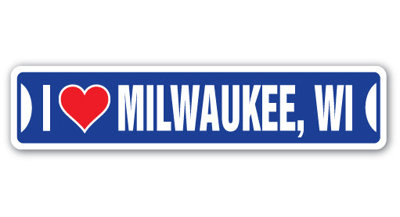 Milwaukee Wi Street Sign Heavy Duty Plastic 4" X 18"