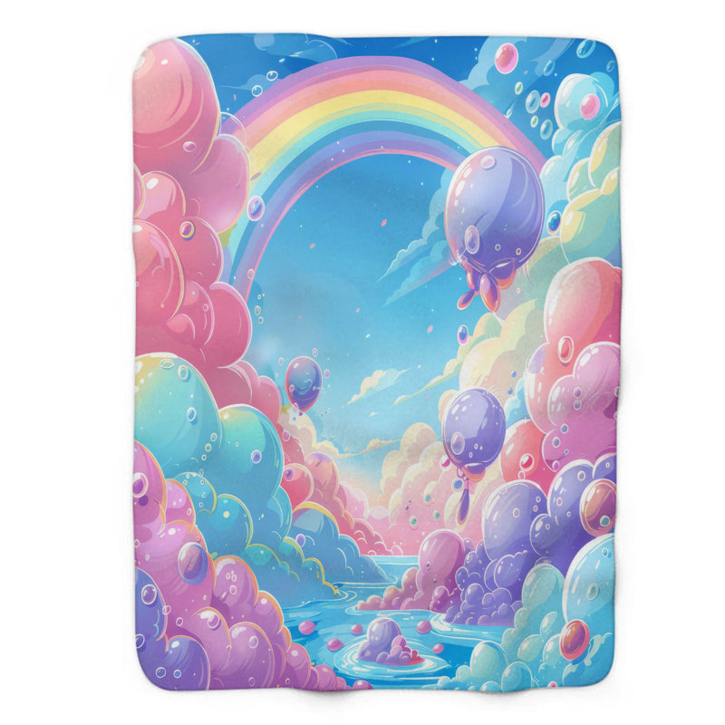 Floating Colors - 1 Piece Premium Blanket, 50" W x 60" L