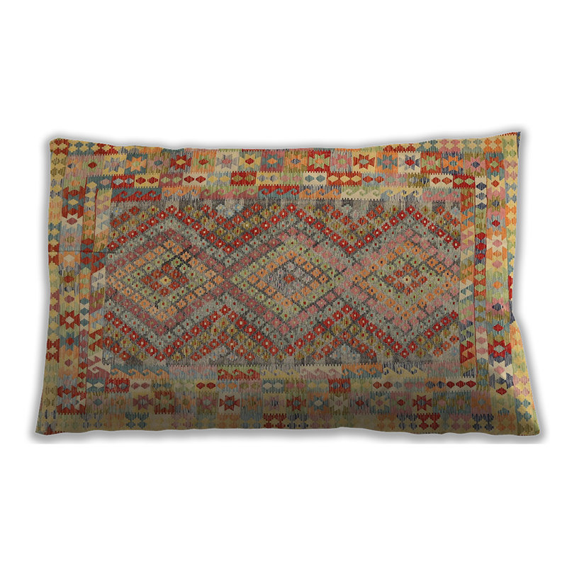 Ikat Throw Pillow, Microsuede