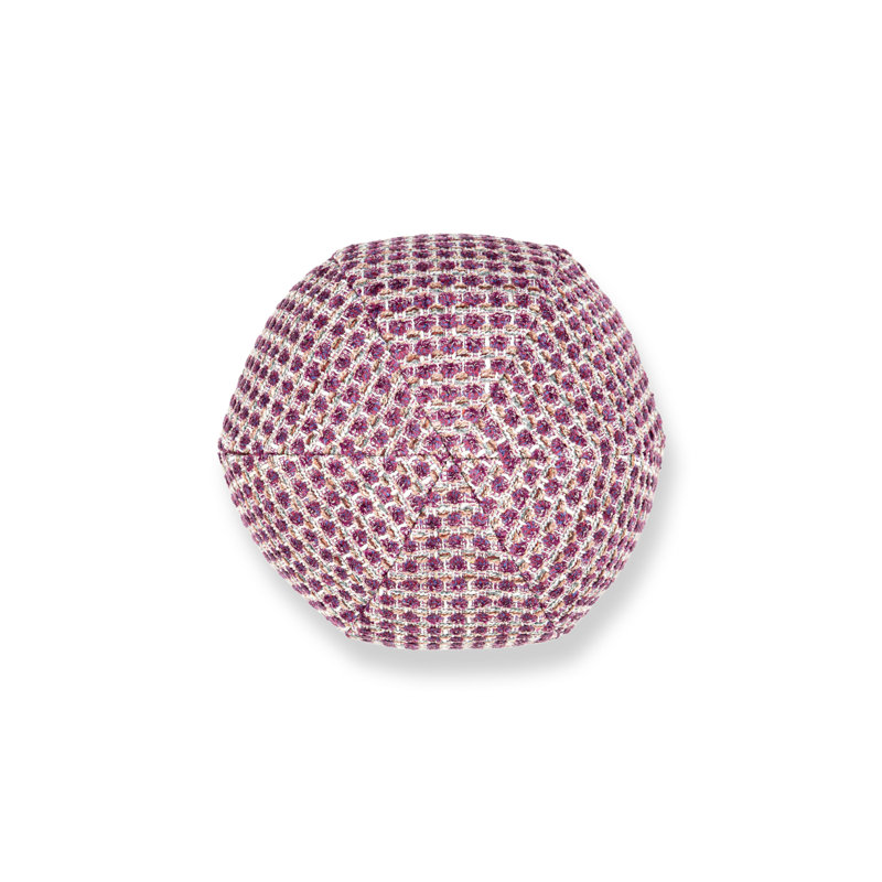 Coussin en coton réversible, Prune